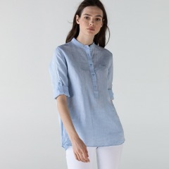 Льняная Женская рубашка Lacoste