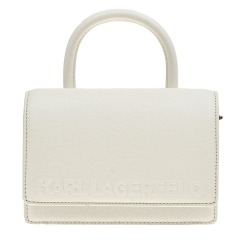 Сумка с ремешком и логотипом, белая Karl Lagerfeld kids