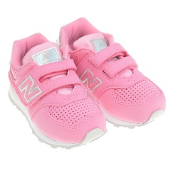 Розовые кроссовки с серебристым логотипом NEW BALANCE детские