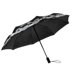 Черный зонт с текстовым принтом, 30 см Moschino детский