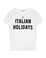 Футболка с принтом "Italian Holidays" Dolce&Gabbana