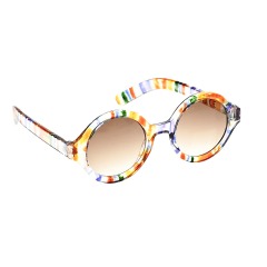 Круглые очки в разноцветной оправе Molo