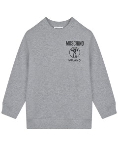 Серый свитшот с лого Moschino детский