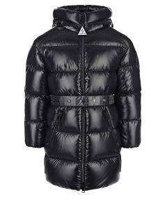 Черное пуховое пальто Moncler детское
