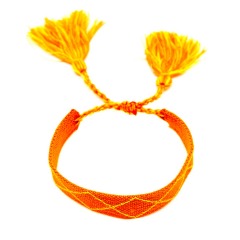Оранжевый браслет с кисточками Tais детский