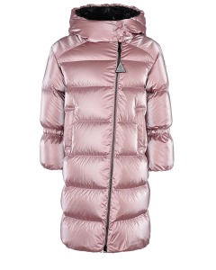 Розовое пальто-пуховик Moncler детское