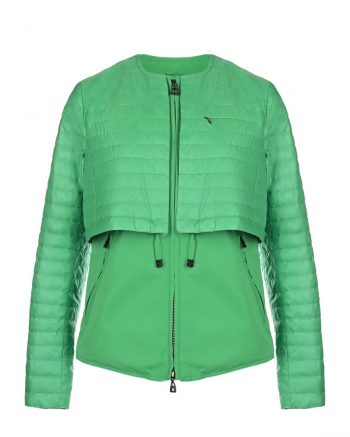 Зеленая куртка с имитацией жакета Diego M