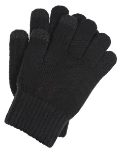 Черные перчатки из шерсти Touch Screen Norveg детские