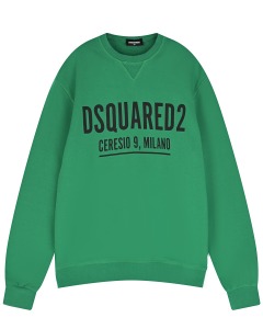 Зеленый свитшот с лого Dsquared2 детский