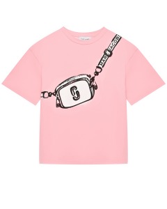 Футболка с имитацией сумки через плечо, розовая Marc Jacobs (The)