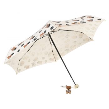 Зонт кремового цвета с принтом в горох, 17 см Moschino детский