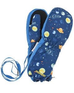 Синие варежки с принтом "космос" MaxiMo детские