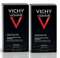 Vichy Комплект Бальзам смягчающий после бритья для чувствительной кожи Sensi Baume Ca, 2 шт. по 75 мл (Vichy, Vichy Homme)