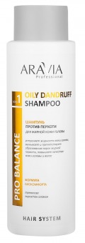 Aravia Professional Шампунь против перхоти для жирной кожи головы Oily Dandruff Shampoo, 400 мл (Aravia Professional, Уход за волосами)