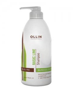 Ollin Professional Восстанавливающий шампунь с экстрактом репейника, 750 мл (Ollin Professional, Basic Line)