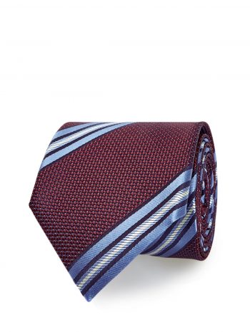 Шелковый галстук с принтом в диагональную полоску