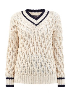 Хлопковый пуловер узорной вязки с мерцающими пайетками