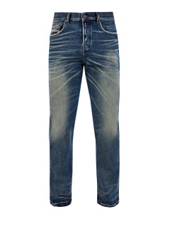 Прямые джинсы D-Viker с потертостями и застежкой на пуговицы
