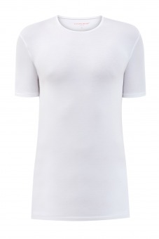 Белая футболка с короткими рукавами из мягкого микромодала