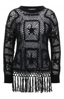 Пуловер крупной вязки с круглым вырезом и бахромой Wildfox