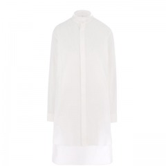 Хлопковая блуза свободного кроя с удлиненной спинкой Yohji Yamamoto