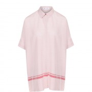Шелковая блуза свободного кроя с коротким рукавом Loro Piana