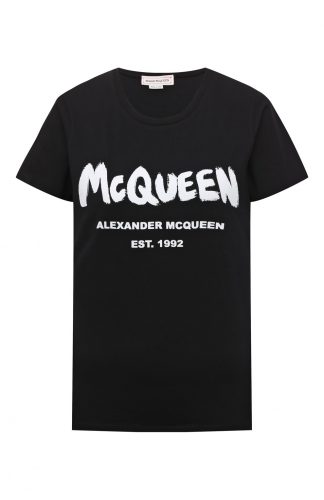 Хлопковая футболка Alexander McQueen