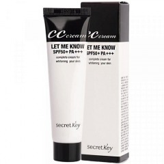 SECRET KEY Крем для лица солнцезащитный осветляющий CC cream LET ME KNOW SPF50+ РА+++ CС 30