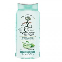 LE PETIT OLIVIER Шампунь для жирных волос мицеллярный с экстрактом Алоэ Вера и Зеленого чая